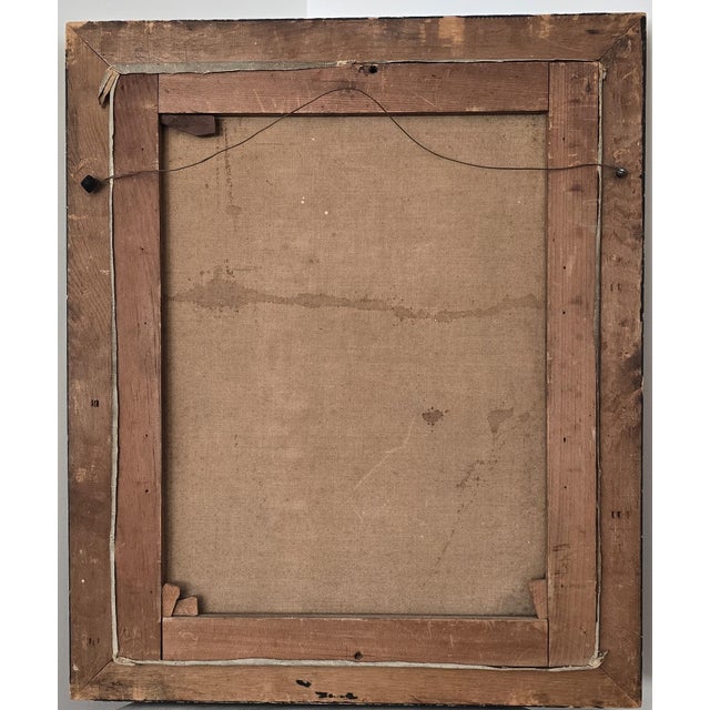 A refined mid-19th century American School oil portrait depicting a seated woman holding a book, rendered in a restrained...