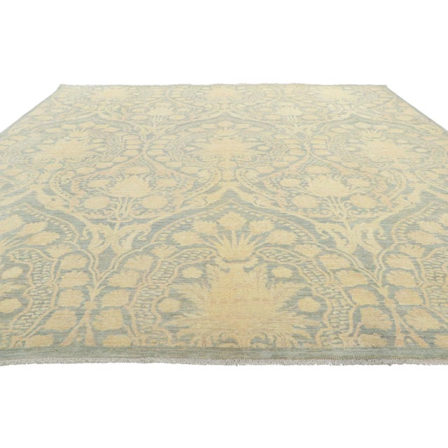 Modern Vintage Modern Damask Rug, 8'3 X 9'7 For Sale - Image 3 of 10