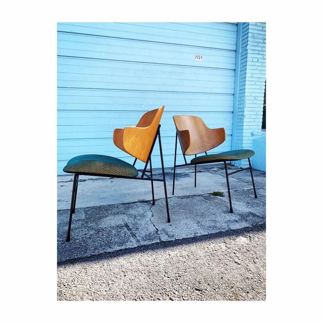 1950s Danish Modern “Penguin” Chairs by Ib Kofod Larsen for Selig - a Pair For Sale - Image 12 of 13