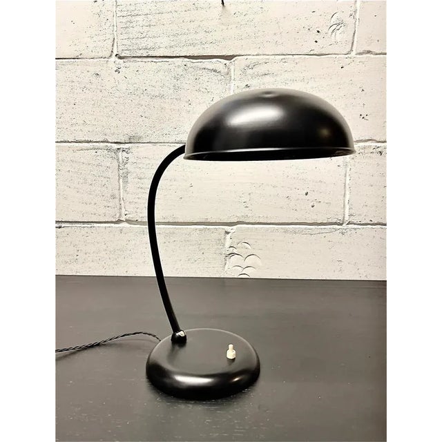 Black Bauhaus German Table Lamp from Gecos, 1930s For Sale - Image 8 of 11