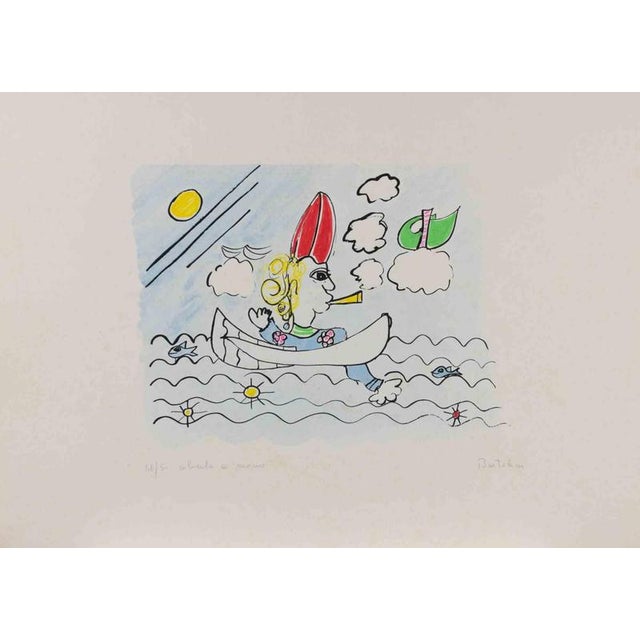 Lithograph hand retouched. Hand signed and numbered in pencil. Edition of 50. Very good condition, with some minor foxing....