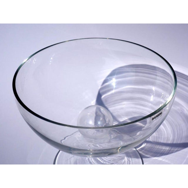 Italian Murano Glass Design Fruit Bowl Stand by Paolo Tilche for Barbini, 1968 For Sale - Image 3 of 6