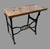 Industrial Vintage Antique Industrial Saltzman Chicago Cast Iron Table With Wooden Top For Sale - Image 3 of 9