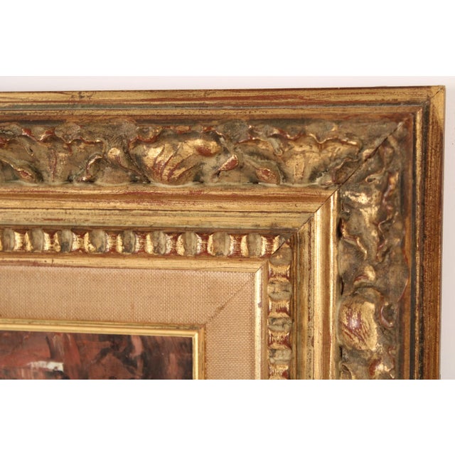 Parisian Winter Scene Painting For Sale - Image 9 of 13