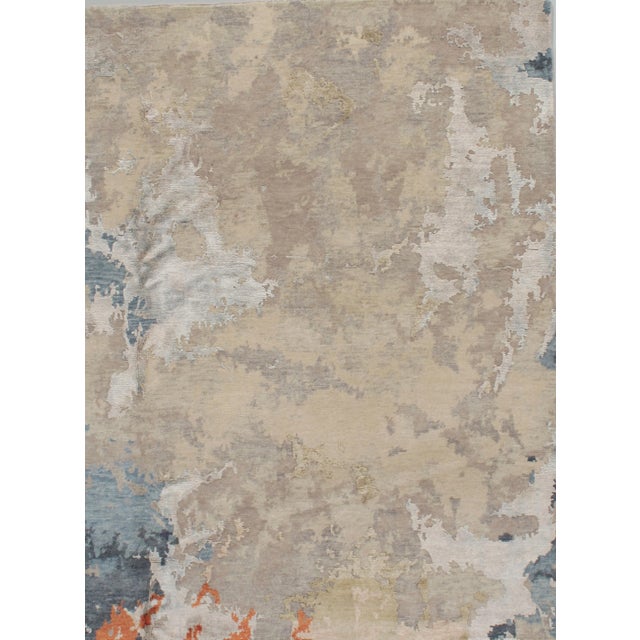 2010s Abstract Viscose Contemporary Handwoven Rug 8' X 10' For Sale - Image 5 of 11