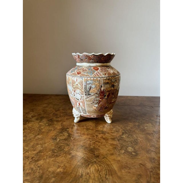 Antique Japanese Satsuma Jardiniere, 1900 For Sale - Image 4 of 7