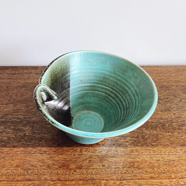 Vintage Glazed Stoneware Bowl From Austin Texas Empty Bowls Project For Sale In Austin - Image 6 of 6