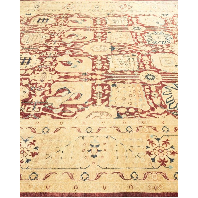 Solo Rugs Vintage Traditional Hand Knotted Wool Area Rug, Red - 7'10" X 9'10" For Sale - Image 4 of 9