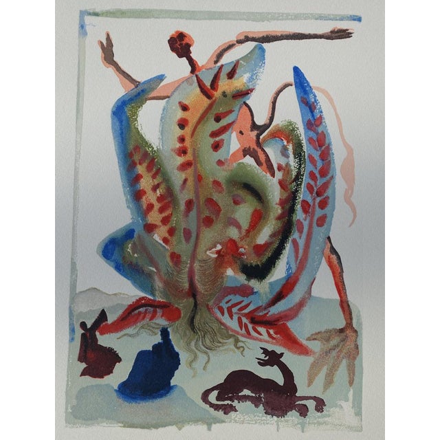 Salvador Dalí (1904-1989) Purgatory 23: Gluttony Color wood engraving Unsigned On BFK Rives wove paper, 26 x 33 cm...