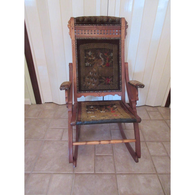 Victorian Eastlake Folding Rocking Chair Chairish