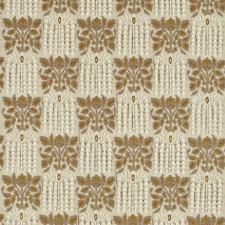 Zoffany Nirvani Embroidery Fabric in Antique Gold For Sale