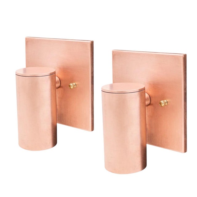 Pair of Waimea Indoor or Outdoor Sconces by Centurion Lighting Handcrafted from Solid Copper 8W LED 580 Lumens 2700k Color...