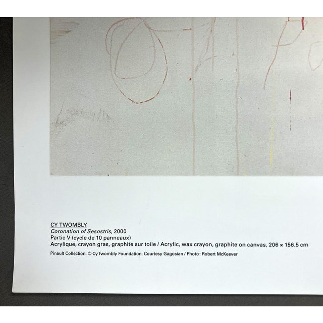 Cy Twombly Coronation of Sesostris Original Paris Exhibition Poster For Sale - Image 4 of 10