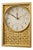 Vintage Gold Woven Square Table Clock 25cm - Handmade Polyurethane Bookshelf Clock For Sale
