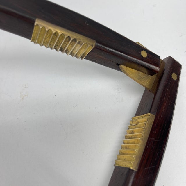 Wood 1960s Mid-Century Modern Denmark Poul Knudsen Teak & Brass Nutcracker For Sale - Image 7 of 12