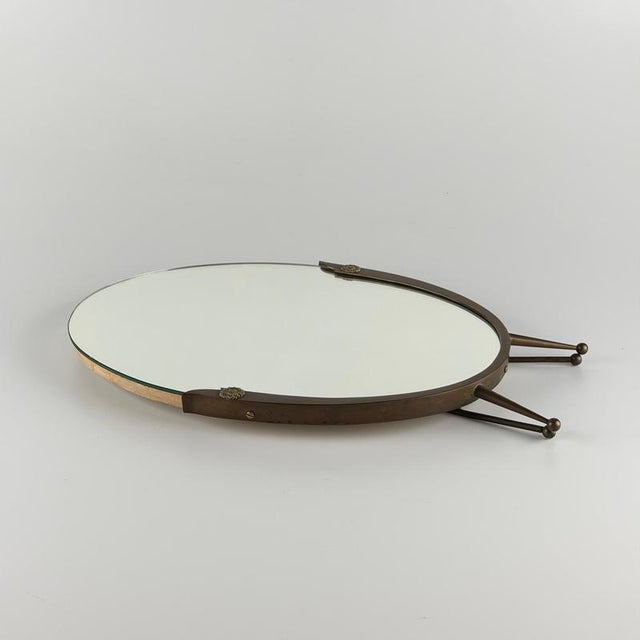 Vintage Sculptural Vanity Mirror by Gio Ponti, Italy, 1950s For Sale - Image 15 of 16