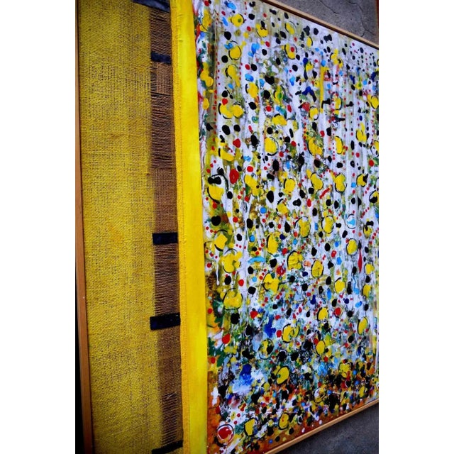 Contemporary Giuseppe Zumbolo, Yellow Curtain, Original Acrylic on Canvas, 2018 For Sale - Image 3 of 4