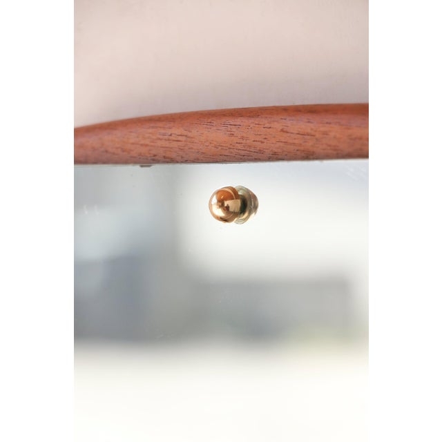 Scandinavian Asymmetrical Teak Wall Mirror, 1950s For Sale - Image 6 of 12