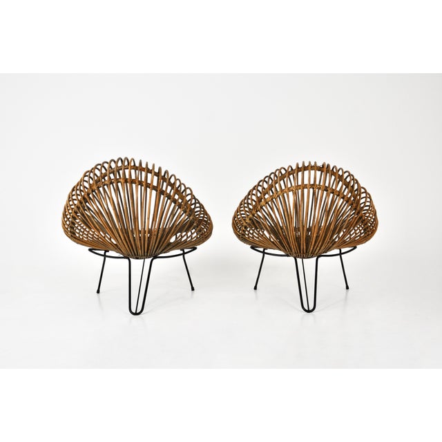 1950s Set of Lounge Chairs attributed to Janine Abraham & Dirk Jan Rol for Rougier, 1950s For Sale - Image 5 of 13