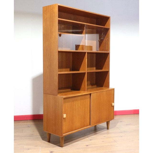Mid Century Modern Vintage Teak Display China Cabinet by Domino Mobler Danish For Sale - Image 10 of 15