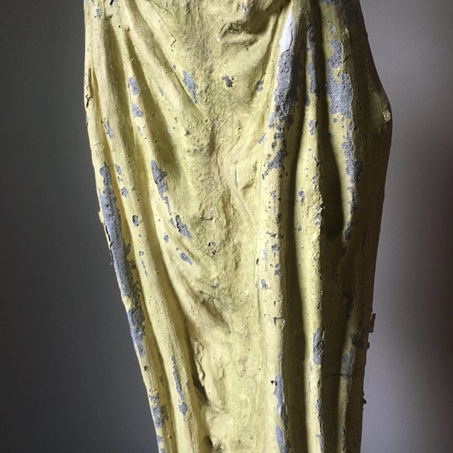 Early 20th-Century Weathered Classical Female Garden Statue For Sale - Image 10 of 12