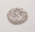 Napier Vintage Signed Napier Round Rhodium Plated Openwork Coat of Arms Brooch For Sale - Image 4 of 7