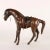 Brown Leather Horse with Metal Elements For Sale - Image 8 of 11