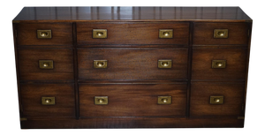 British Military Campaign Sideboard with Brass Fittings from Bevan Funnell, 1950s