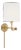 Barbara Barry for Visual Comfort Signature Go Lightly Swing Arm Wall Light in Soft Brass with Linen Shade For Sale