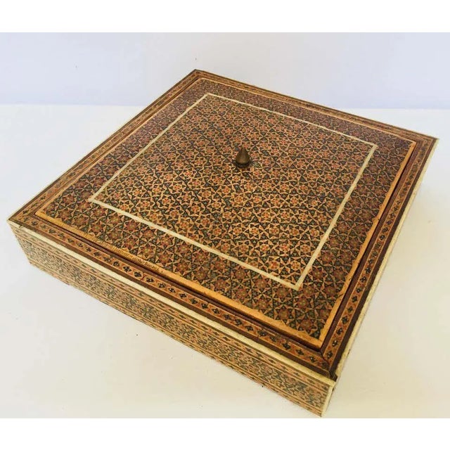 Moorish Micro Sadeli Mosaic Inlaid Jewelry Box For Sale In Palm Springs - Image 6 of 11