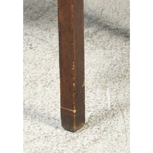 Antique Arts and Crafts Single Drawer Oak Desk For Sale - Image 9 of 11