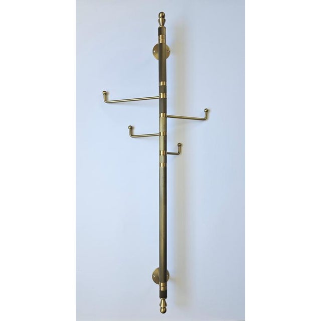 Mid-Century Modern Mid-Century Brass Coat Rack, Germany, 1970s For Sale - Image 3 of 14