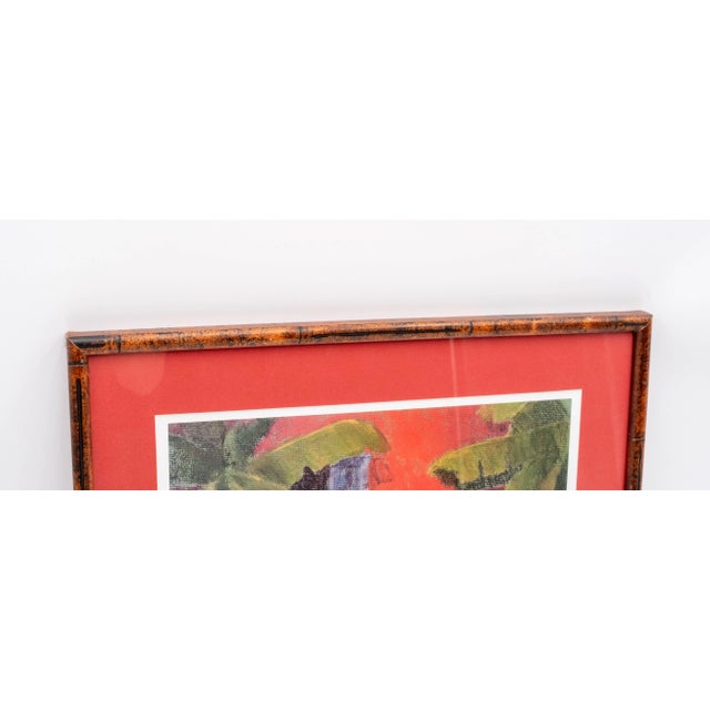Pair of Tropical Caribbean Paintings "Red House & Bananas" and a Village (Untitled) Signed For Sale In Philadelphia - Image 6 of 18