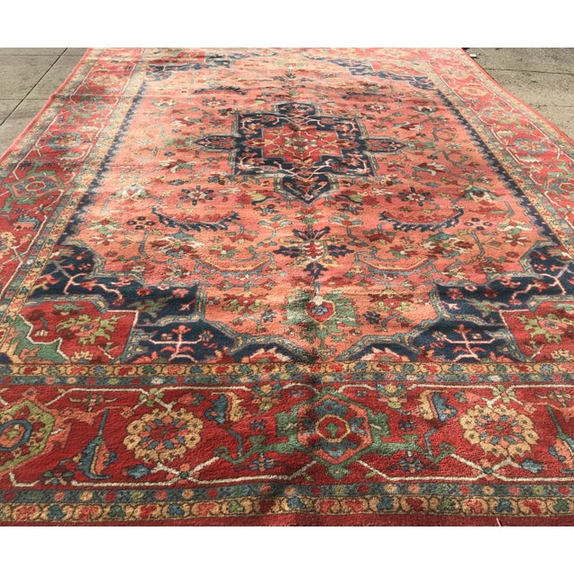 1930s Karestan Serapi Design Karestan American Machine Made Rug- 8′8″ × 12′ For Sale - Image 5 of 13