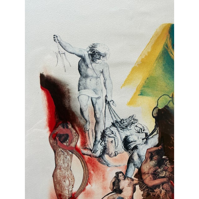 1970s Salvador Dalí 'Romantic' Signed Lithograph Numbered 89/1000 Framed Four Dreams For Sale In Los Angeles - Image 6 of 9