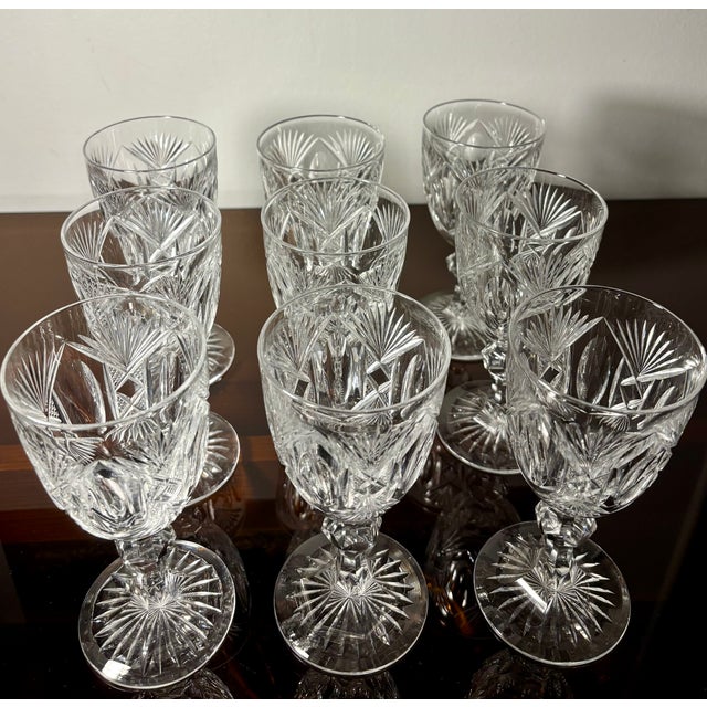 Crystal Glasses from Saint Louis, 19th Century, Set of 9 For Sale - Image 14 of 18