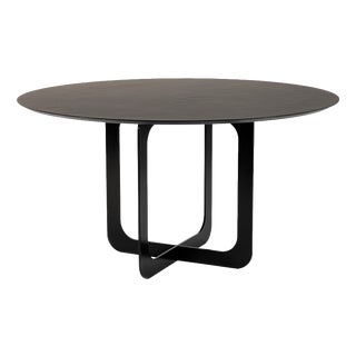 Stone Dark Brown Settanta 1400 Round Dining Table by Disain1971 For Sale