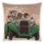 Racing Dogs Green Tapestry Cushion With Feather Filler - 46x46cm (18"x18") For Sale