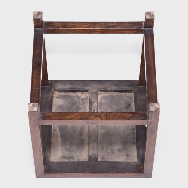 Wood Chinese Marble Top Square Table For Sale - Image 7 of 7