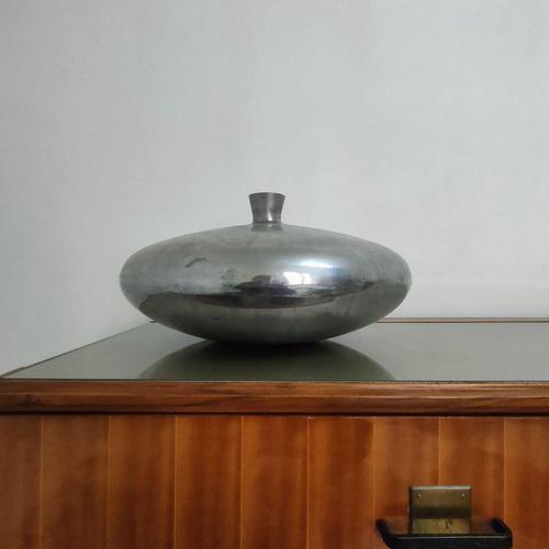 Large Cast Aluminum Vase, 1970s For Sale - Image 5 of 6