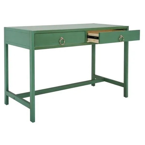 Esther 2 Drawer Desk - Turquoise For Sale In Philadelphia - Image 6 of 11