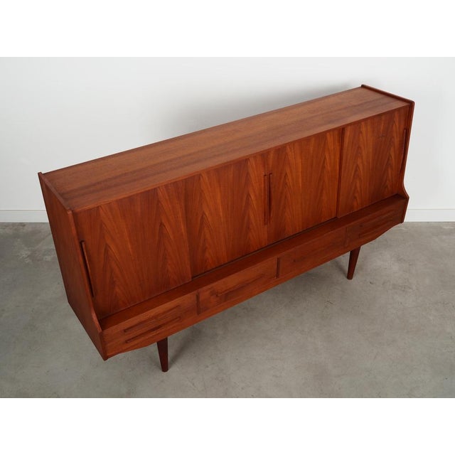 Orange Danish Teak Highboard, 1960s For Sale - Image 8 of 18