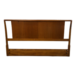 Mid-Century Modern Curved Walnut Headboard