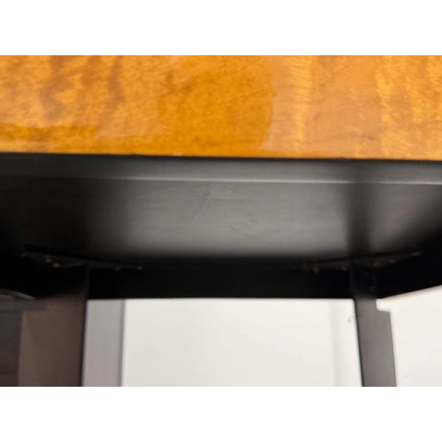 Postmodern Figured Maple + Frosted Glass End Tables For Sale - Image 12 of 12