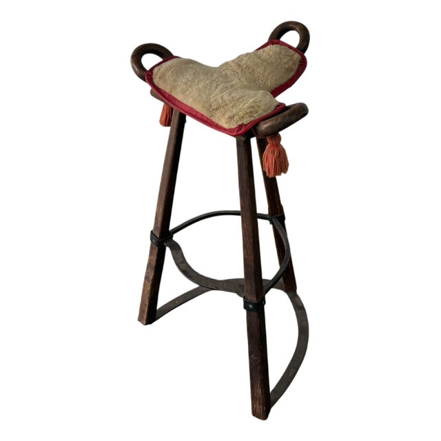Vintage Brutalist Marbella Stool by Sergio Rodrigues, 1970s For Sale