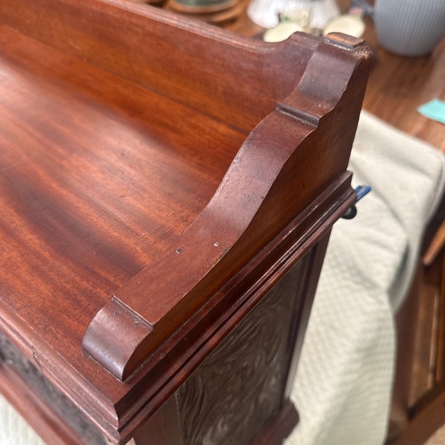 Brown Antique Hanging Wall Cabinet For Sale - Image 8 of 8