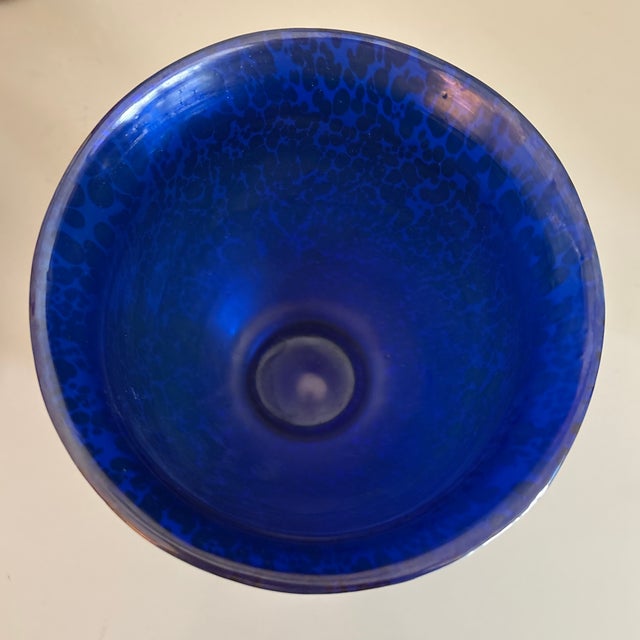 Loetz 1900s Loetz Indigo Cobalt Bohemian Art Glass For Sale - Image 4 of 6