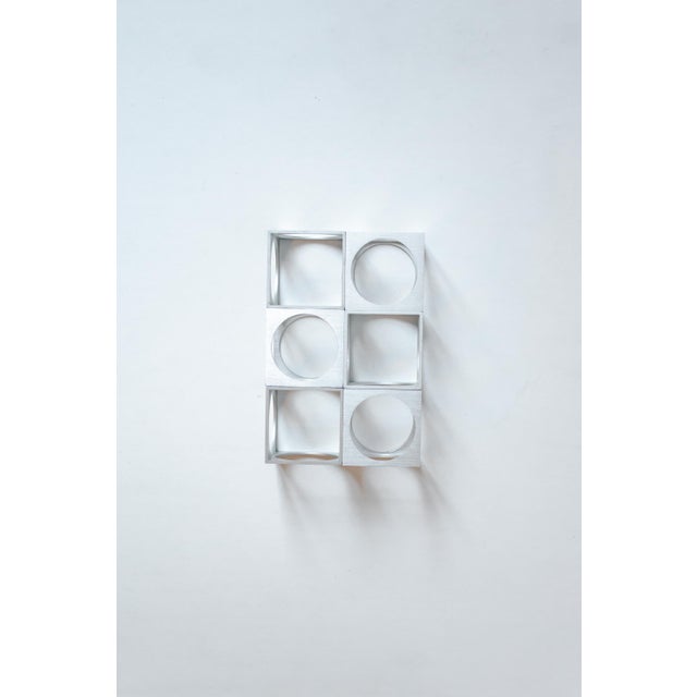 Vintage Aluminum Napkin Rings or Egg Cups attributed to Pierre Vandel for Pierre Cardin, 1970s, Set of 6 For Sale - Image 3 of 10