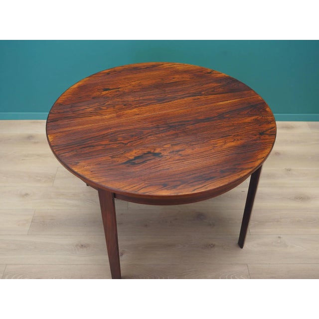 Danish Round Rosewood Table, 1960s For Sale - Image 4 of 12
