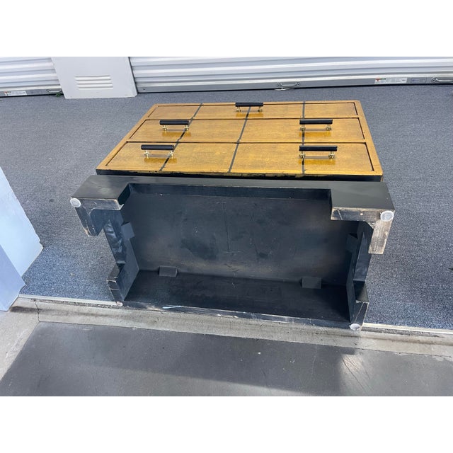 Pair of Vintage Gilt Low Chests / Nightstands, in the Style of Karl Springer, Hollywood Regency For Sale - Image 11 of 16